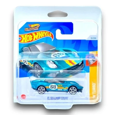 Image of Hot Wheels El Segundo Coupe (Turquoise) 1/5 HW Turbo 2024 51/250 (Short Card) COMES IN A KLAS CAR KEEPER SHORT CARD PROTECTOR CASE HTC63