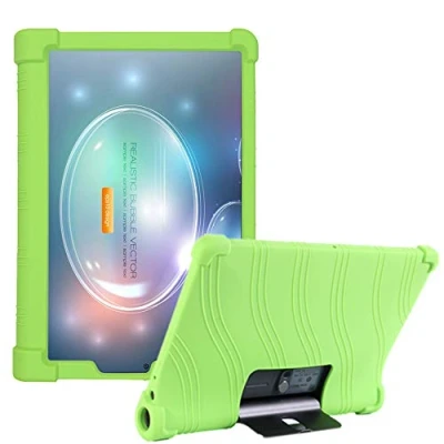 Image of HminSen Case for Lenovo Yoga Tab5 YT X705F 2019 Smart Tablet Cover Tab 5 Kid Friendly Silicone Cases (Green)