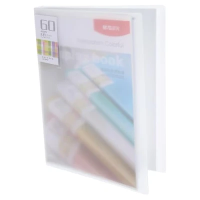 Image of M&amp;G 60 Pocket Binder with PP Plastic Sleeves A4(Clear), 2 Pack Art Portfolio Folder Clear Sheet Protectors, Display 120 Pages for Organizing Documents, 310x235x38mm