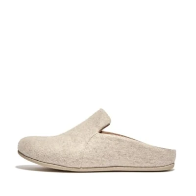 Image of Fitflop Women&#039;s Chrissie II Haus e01 Felt Slippers Shoe, Ivory, 9 UK