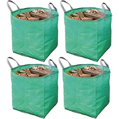 Image of SPARES2GO Builders Heavy Duty Rubble Sack Rubbish Bag (120 Litre, Pack of 4)