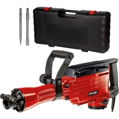 Image of Einhell TC DH 43 SDS Hex Demolition Hammer 240V, 1600W Concrete Breaker Pneumatic Drill Joule Single Impact Force Jack Hammer, Vibration Cushioned Handle, Includes Pointed and Flat Chisel