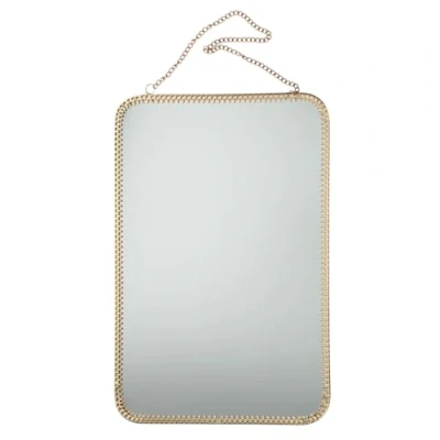 Image of Rex London Round gold tone Hanging mirror (29cm x 19cm)