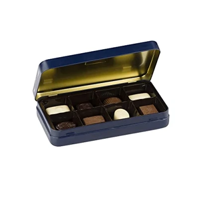 Image of Leonidas Belgian Chocolates, Luxury Blue Tin, Assorted Gift Box, Small Chocolates