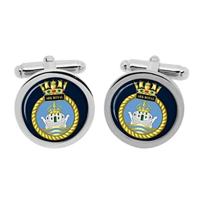 Image of HMS Ark Royal, Royal Navy Cufflinks in Box