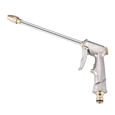 Image of Garden Hose Nozzle Spray Gun with Full Brass Adjustable High Pressure Metal Water Sprinkler Jet Watering Sprayer Guns for Car Washing/Watering Lawn and