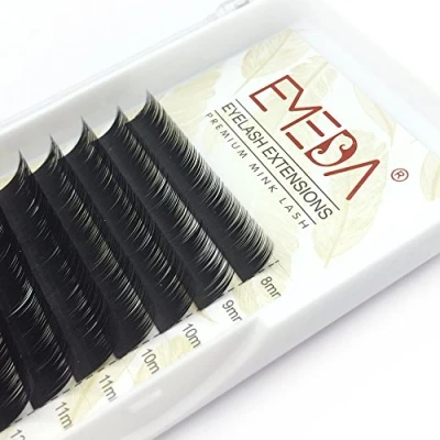 Image of EMEDA False eyelash Extensions 0.07mm J curl mix 3D Individual eyelashes 8 15mm Faux Mink Lash for Salon Use (J 0.07 mix)