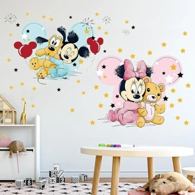 Image of Kibi Minnie Wall Stickers Mickey Mouse Sticker Bedroom Kids