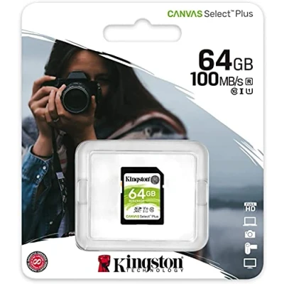 Image of Kingston 64GB SDXC Class 10 Memory Card Compatible with Panasonic Lumix, Nikon, Canon, Sony, Olympus, Pentax, GoPro &amp; More Limited Warranty