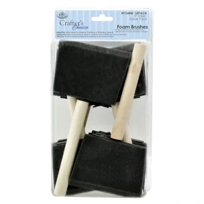 Image of ROYAL BRUSH MANUFACTURING Foam Brushes 10/PKG 3&quot; Width, Other, One Size