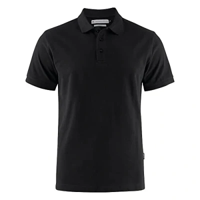 Image of James Harvest Men&#039;s Neptune Modern Polo Shirt, Black, M