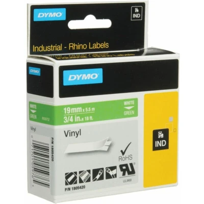 Image of Dymo 1805420 19mm White on Green