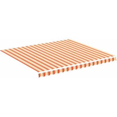 Image of vidaXL Replacement Fabric for Awning Yellow and Orange 4x3.5 m