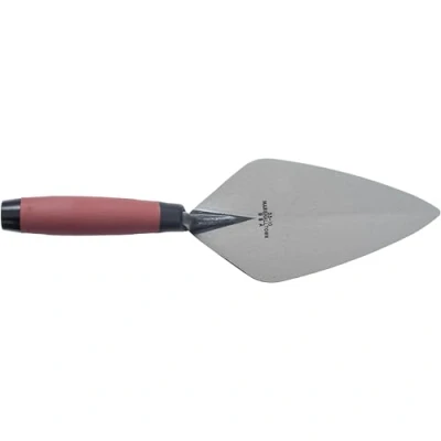 Image of Marshalltown Brick Trowels, London Style, 10 1/2 x 4 3/4 Inch, DuraSoft Handle, Brickwork, Blockwork, Stonework, Masonry, Made in USA, 3310.5FG