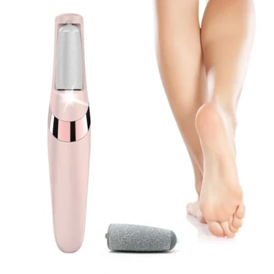 Image of Electric Foot File Rechargeable Callus Remover, Feet Hard Skin Remover Professional Pedicure Tool Waterproof with 2 Rollers Speed LED Light for Cracked, Rough and Dry
