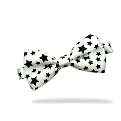 Image of Men New Novelty Bow Tie Dickie Satin Silkly Pre Tied for Wedding / Former Wear, T17 Black Star,