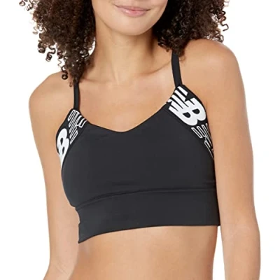 Image of New Balance Relentless Crop Bra, Women, Black, XS