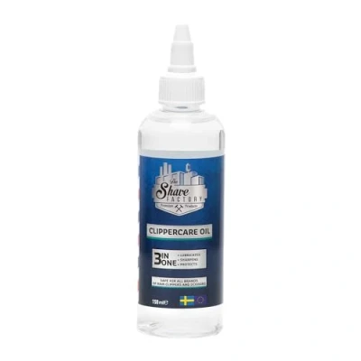 Image of The Shave Factory Clipper Oil 3 IN ONE 150 ml Multi Purpose Machine Care for Your Hair Trimmer Precision Drip Application, Cleans, Lubricates, and Prevents Rust, Stops Squeaks