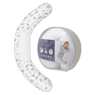 Image of PurFlo Breathe Pregnancy Pillow. Revolutionary Fully Breathable Maternity Pillow With Luxurious Soft Jersey Cover. Use as Body Pillow, Leg Nursing &amp; Tummy Time Jardin