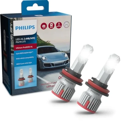 Image of Philips Ultinon Pro9200 LED car headlight bulb (H9/H11), +400%, 5.800K, set of 2