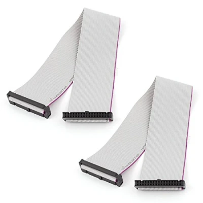 Image of sourcing map 2pcs FC34P 34 Pin IDC Socket Extension Flat Ribbon Cable 30cm Length