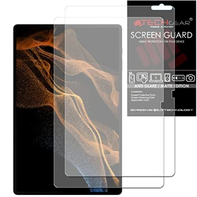 Image of TECHGEAR 2 Pack Galaxy Tab S8 Ultra 14.6&quot; Anti Glare Screen Protectors (SM X900 / SM X906), MATTE Protector Guard Cover Designed for Samsung 2022