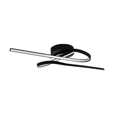 Image of EGLO Ceiling Light, Plastic Aluminium Alloy Steel, Black