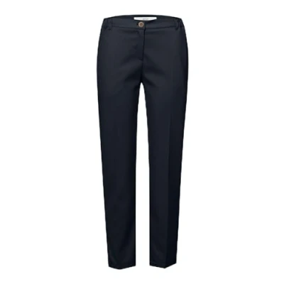 Image of BRAX Women&#039;s S Style Maron Wool Touch Trousers in Relaxed Silhouette Leisure, Navy, 34W x 30L