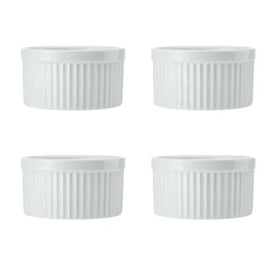 Image of Mikasa Chalk 4pc Porcelain Ramekin Set, 10cm, Gift boxed