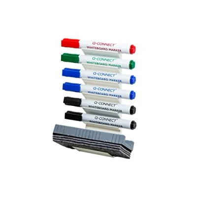 Image of Q Connect Whiteboard Pen and Eraser Holder