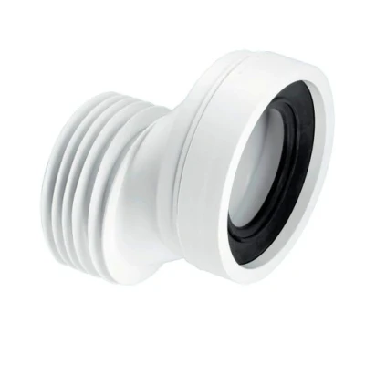 Image of McAlpine Offset Rigid Wc Connector White Con4