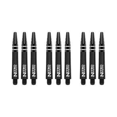 Image of RED DRAGON Nitrotech Short Stems Solid Black 3 sets per pack (9 in total)