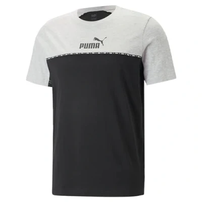 Image of PUMA ESS Block x Tape Tee Light Gray Heather