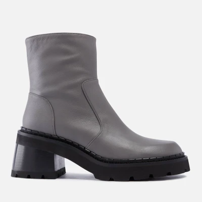 Image of BY FAR Norris Leather Heeled Ankle Boots UK 3