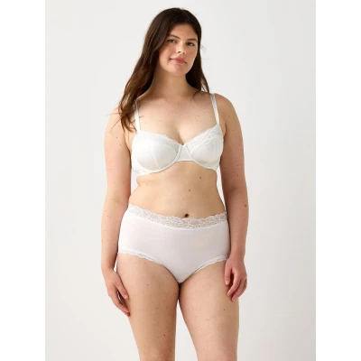 Image of Unpadded bra with broderie anglaise
