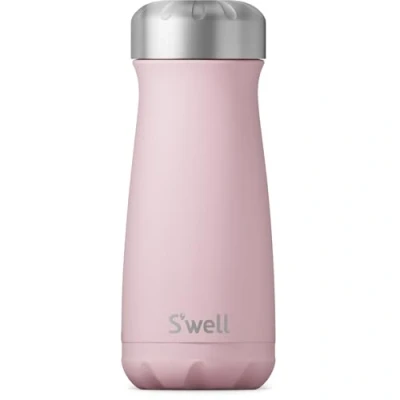 Image of S&#039;well Stainless Steel Traveler 470ml Pink Topaz Triple Layered Vacuum Insulated Travel Mug Keeps Coffee, Tea and Drinks Cold for 24 Hours Hot 12 BPA Free Water Bottle