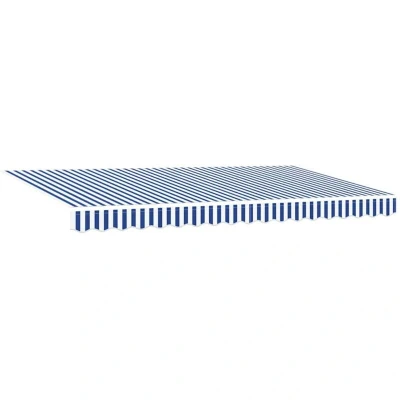 Image of vidaXL Awning Replacement Fabric for 4x2 m Frame Blue and White