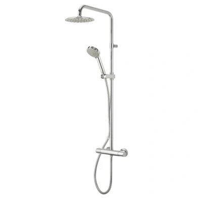 Image of Aqualisa MD110SC Midas 110 mixer shower column with adjustable and fixed heads, Chrome
