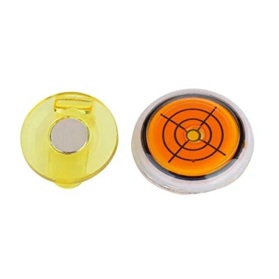 Image of Dwawoo Golf Ball Marker Hat Clip, Target Pattern Clip Level Accessories(Yellow + Orange)