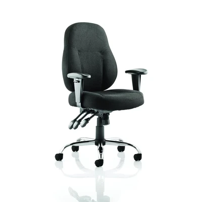 Image of Storm Task Operator Chair Black Fabric with Arms