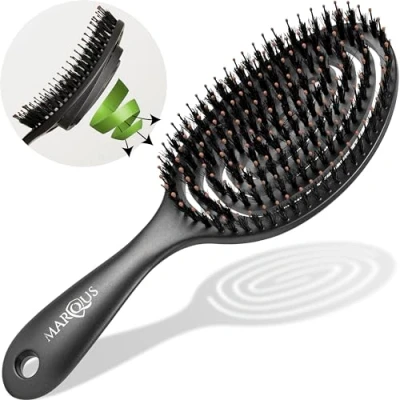 Image of MarQus Boar Bristle Hair brush Detangling for Every Type with Even More Bristles Tangle Free women
