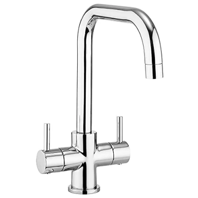 Image of Crosswater Design Cruciform Dual Handle Kitchen Sink Mixer Tap DE710DC+