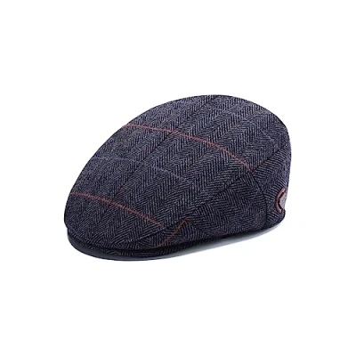 Image of ARG Mens Wool Flat Cap Gatsby Tweed Baker Boy hat Herringbone and Plain Newsboy (as8, Alpha, l, Grey Check)