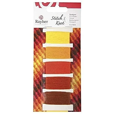 Image of Rayher Cotton Yarn, Orange