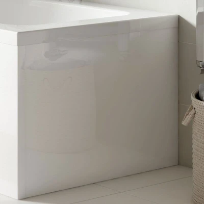Image of Nuie Acrylic Square Bath End Panel 500mm h x 700mm w White