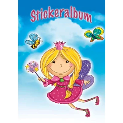 Image of AVERY Zweckform 57798 Fairy Sticker Album with 16 Blank Pages (A5 Book for Children, Girls, Collecting, Stickers Scrapbook, Silicone Paper Blank, Children&#039;s Birthday, Gift
