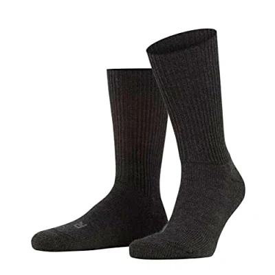 Image of FALKE Unisex Walkie Ergo U So Wool Plain 1 Pair Socks, Grey Anthracite Melange 3080, 8 9