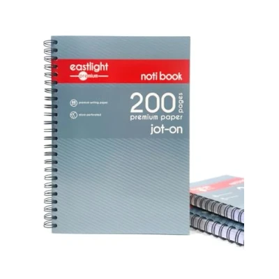 Image of Noti A5 Jot On Notebook Wirebound, Ruled &amp; Perforated, 200 pages, Pack of 3