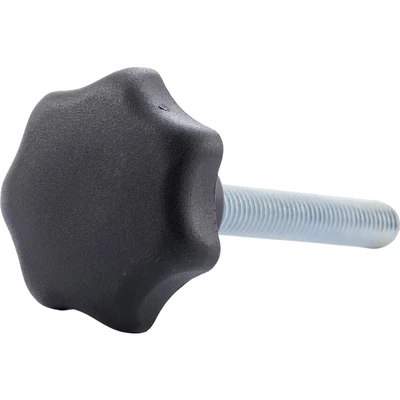 Image of Ganter Normelemente GN 6336.4 ST 40 M8 55 Star Grip Screws, Matte Black, Gewindelänge l1: 55mm, Set of 10 Pieces