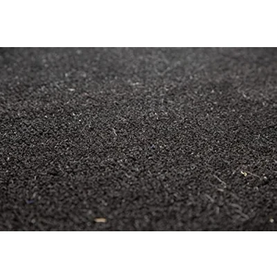 Image of Heavy Duty Black Coir Entrance Matting Indoor/Outdoor 1m or 2m Width Cut To Size Tough Fibres Hallway, Foyer, Lobby,Reception, Door Mat, Roll (2 metre, 1.50 metre)